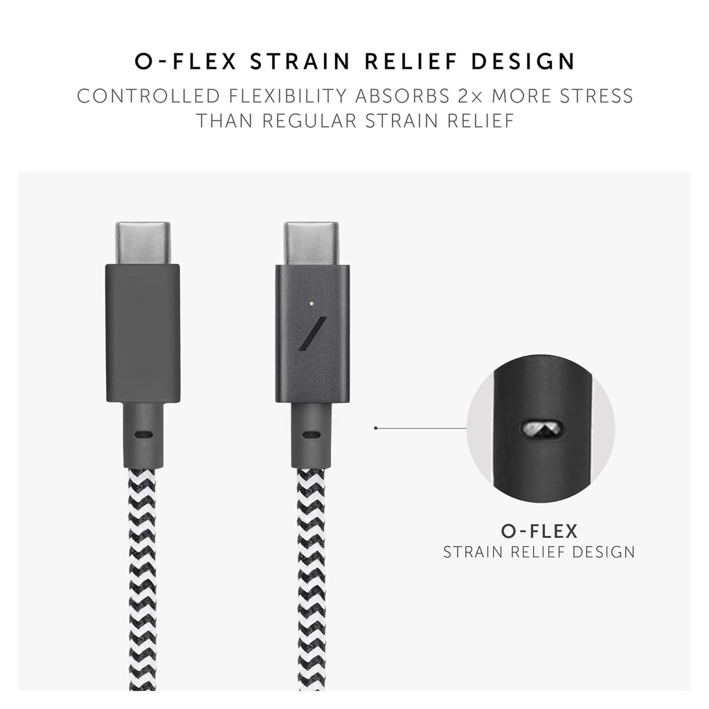 Native Union Belt Cable Pro 240W Type C-C 2.4M (Zebra)