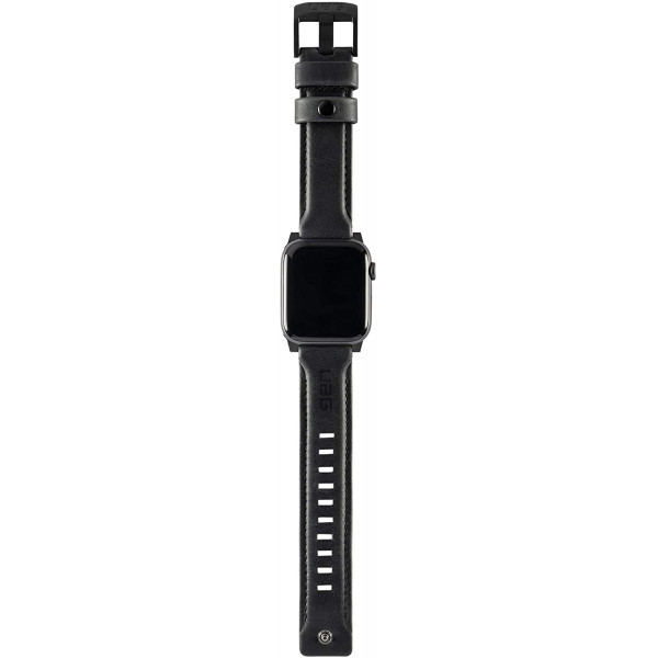 UAG Leather Watch Strap for Apple 44/42MM (Black)