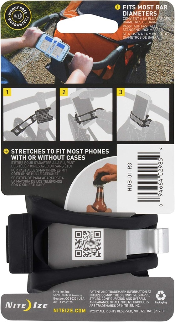 NiteIze HandleBand Universal Smartphone Bar Mount (Black)
