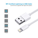 Choetech 1.2m MFI USB-Lightning Cable (White)