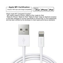 Choetech 1.2m MFI USB-Lightning Cable (White)