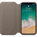 Apple Leather Folio for iPhone X Taupe