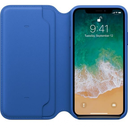 Apple Leather Folio for iPhone X Electric Blue