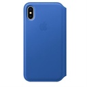 Apple Leather Folio for iPhone X Electric Blue