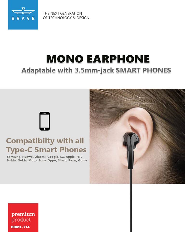 BRAVE Mono Earphone Type-C