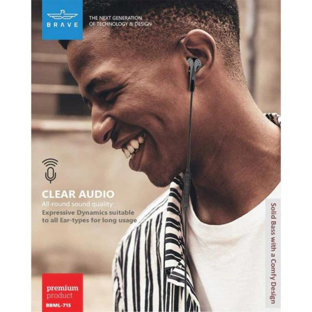 BRAVE Mono Earphone Lightning (Black)