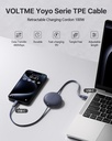 Voltme Powerlink YoYo Cable 5A 1.0M Retractable (Dual-Way Retractable Cable) Type C to Type C (Navy Blue)