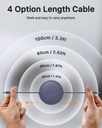Voltme Powerlink YoYo Cable 5A 1.0M Retractable (Dual-Way Retractable Cable) Type C to Type C (Navy Blue)