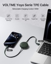 Voltme Powerlink YoYo Cable 5A 1.0M Retractable (Dual-Way Retractable Cable) Type C to Type C (England Green)
