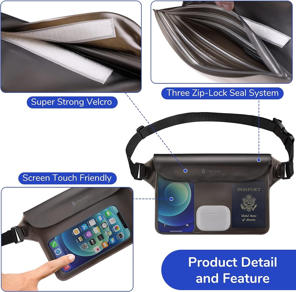 Syncwire IPX8 Waterproof Pouch with Waist Strap
