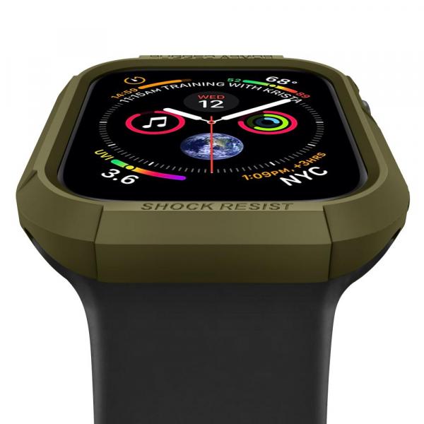 Spigen Rugged Armor Case for Apple Watch 44mm (Olive Green)