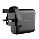 Powerology 3-Port 65W GaN Charger with PD (Black)