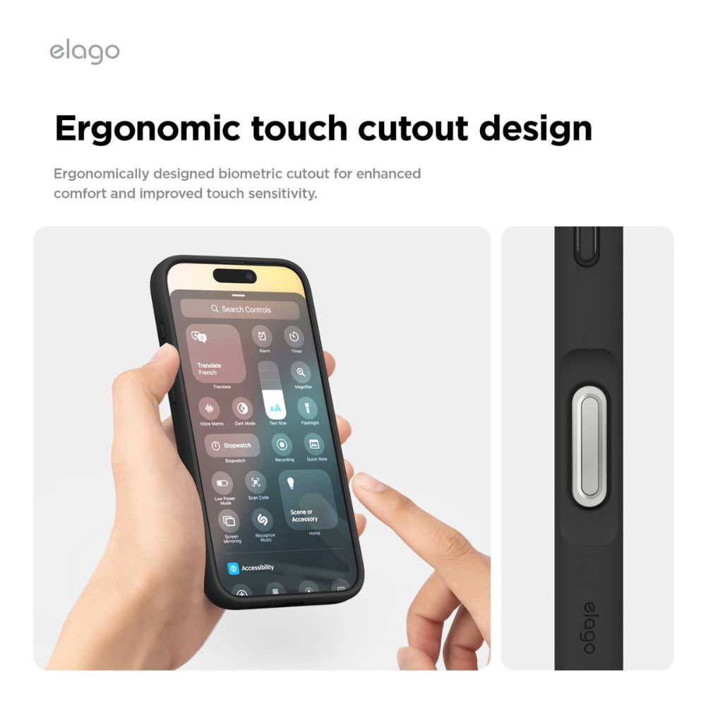Elago Hybrid Magsafe Case for iPhone 16 Pro Max (Soft Drak Gray/Black)