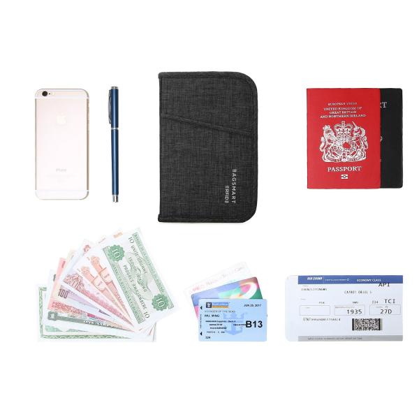 Bagsmart Lax Passport Holder (Heather Black)