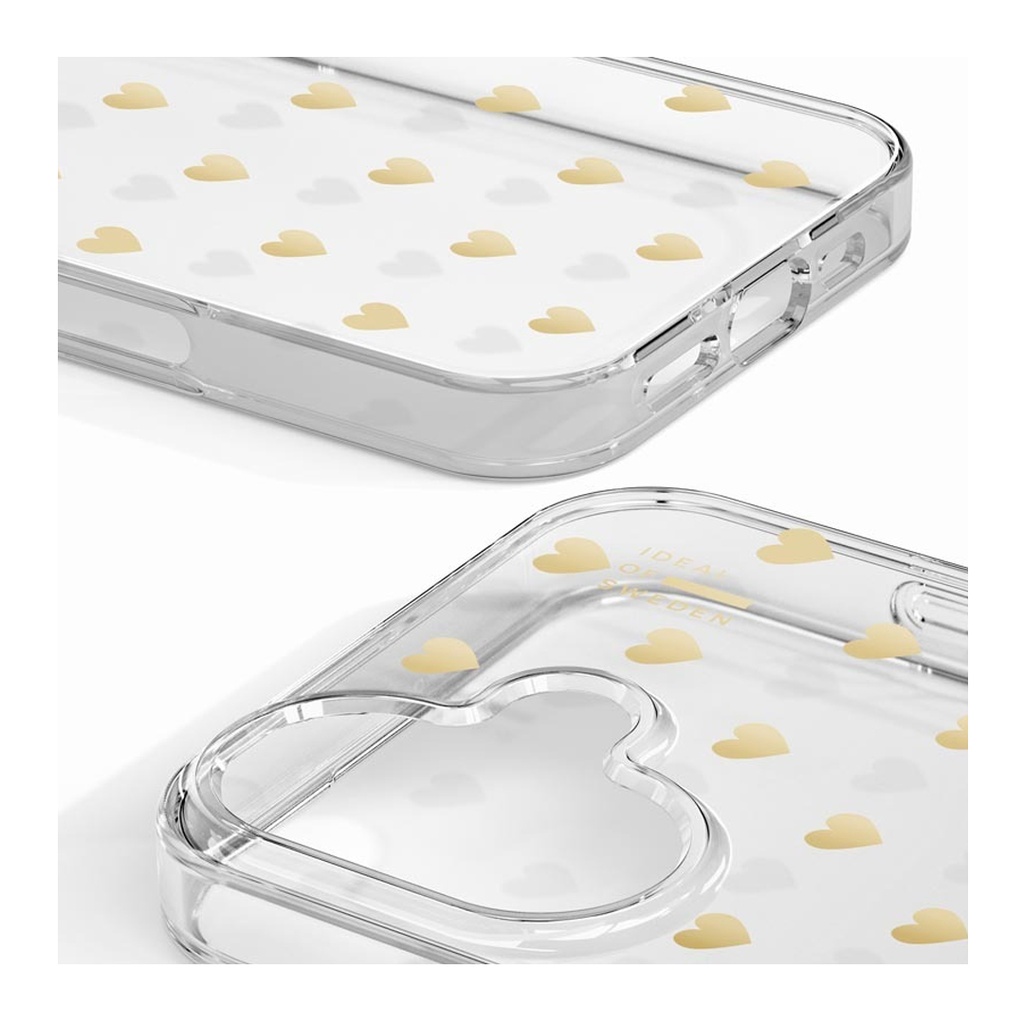 Ideal of Sweden Magsafe Clear Case for iPhone 16 (Golden Hearts)