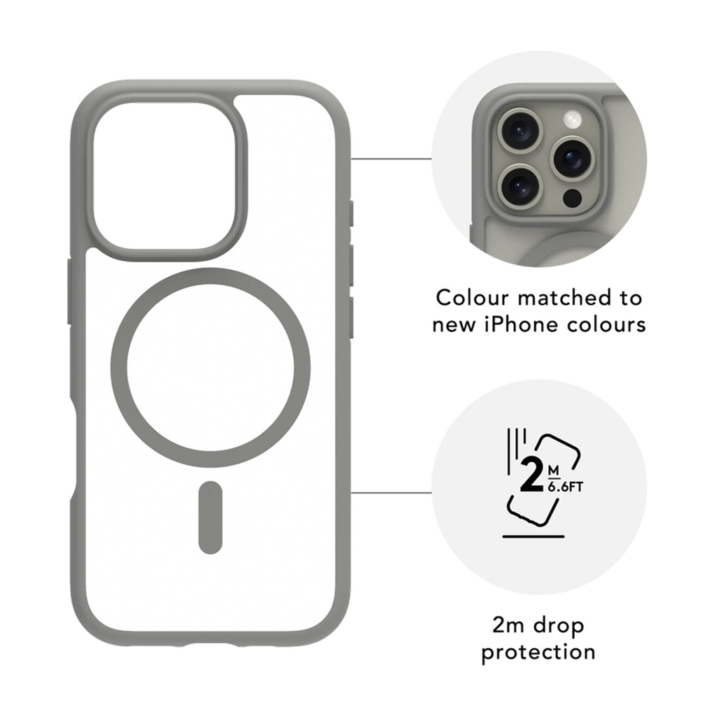 Dbramante Grenen MagSafe Case for iPhone 16 Pro (Titanium)