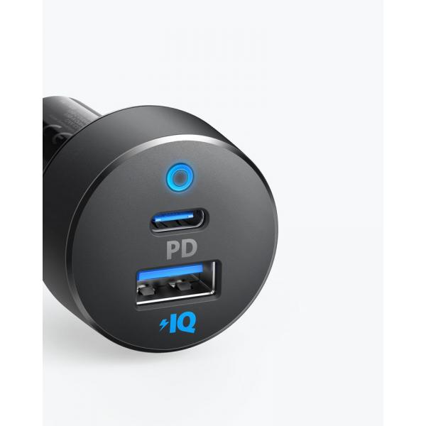 Anker PowerDrive PD＋2 35W (20W PD+15W) Black+Gray