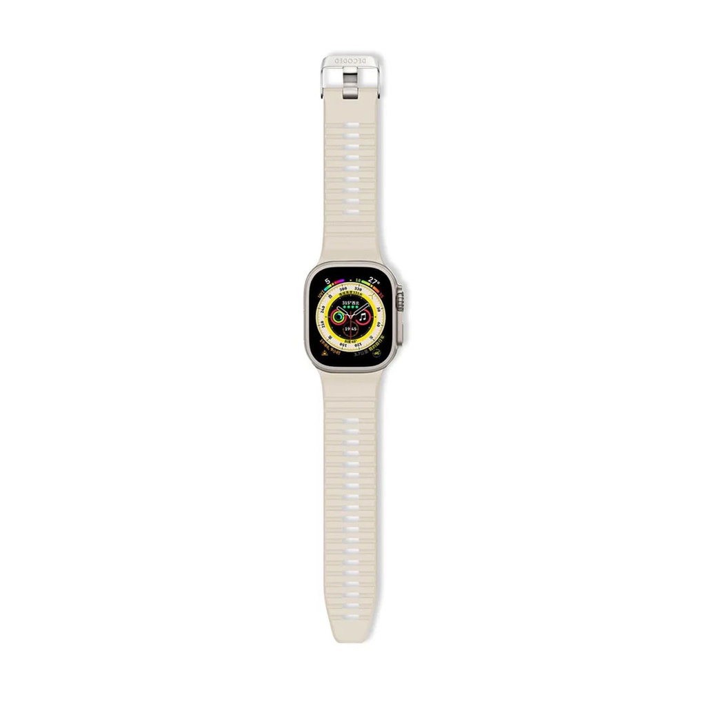  Decoded Silicone Ultra Traction Strap for AppleWatch 49/45/44/42mm (White)
