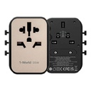  Momax 1-World PD 35W 5 Ports  + AC Travel Adaptor (Titanium)