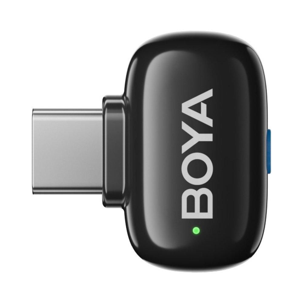 BOYA Smallest 2.4Ghz W/L Mic for Type-C device(2TX+1RX) w/charging case 