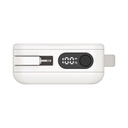 Momax 1-Power Vital+ 10000mAh Battery Pack with Built-in USB-C and Lightning Cable (White)