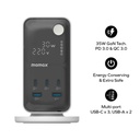 Momax 1-Charge Work Flow 6-Outlet Digital Display Power Tower with USB (White)