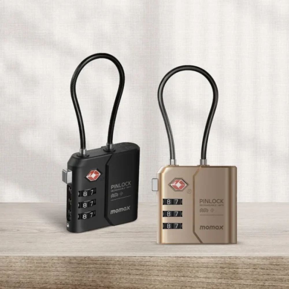 Momax PinLock TSA Padlock Find my locator (Desert Titanium)