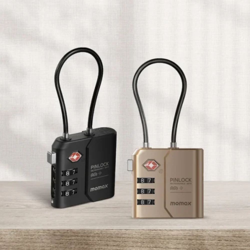 Momax PinLock TSA Padlock Find my locator (Black)
