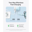 Anker Zolo Power Bank (20K, 30W, Built-In USB-C Cable) (Blue)