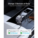 Anker nano Car Charger (75W, USB-C Port, Built-in Retractable USB-C Cable) (Silver)