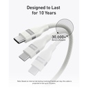 Anker USB-C to USB-C Cable 240W (Upcycled-Braided) (1.8m/6ft) (White)