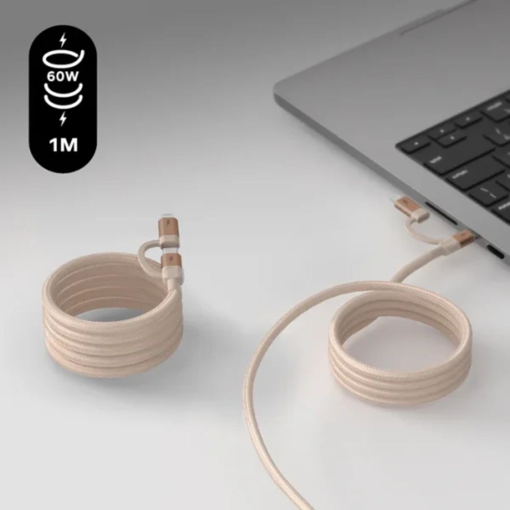 Momax Mag.Link 100W USB-C to USB-C Magnetic Cable 1m  (Desert Titanium)