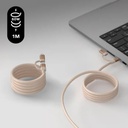 Momax Mag.Link 100W USB-C to USB-C Magnetic Cable 1m  (Desert Titanium)
