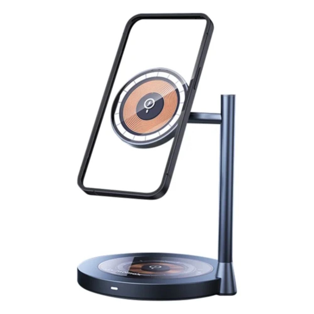 Momax 1-Charge Q.Port Qi2 3-in-1 Magnetic Wireless Charging Stand (Titanium)