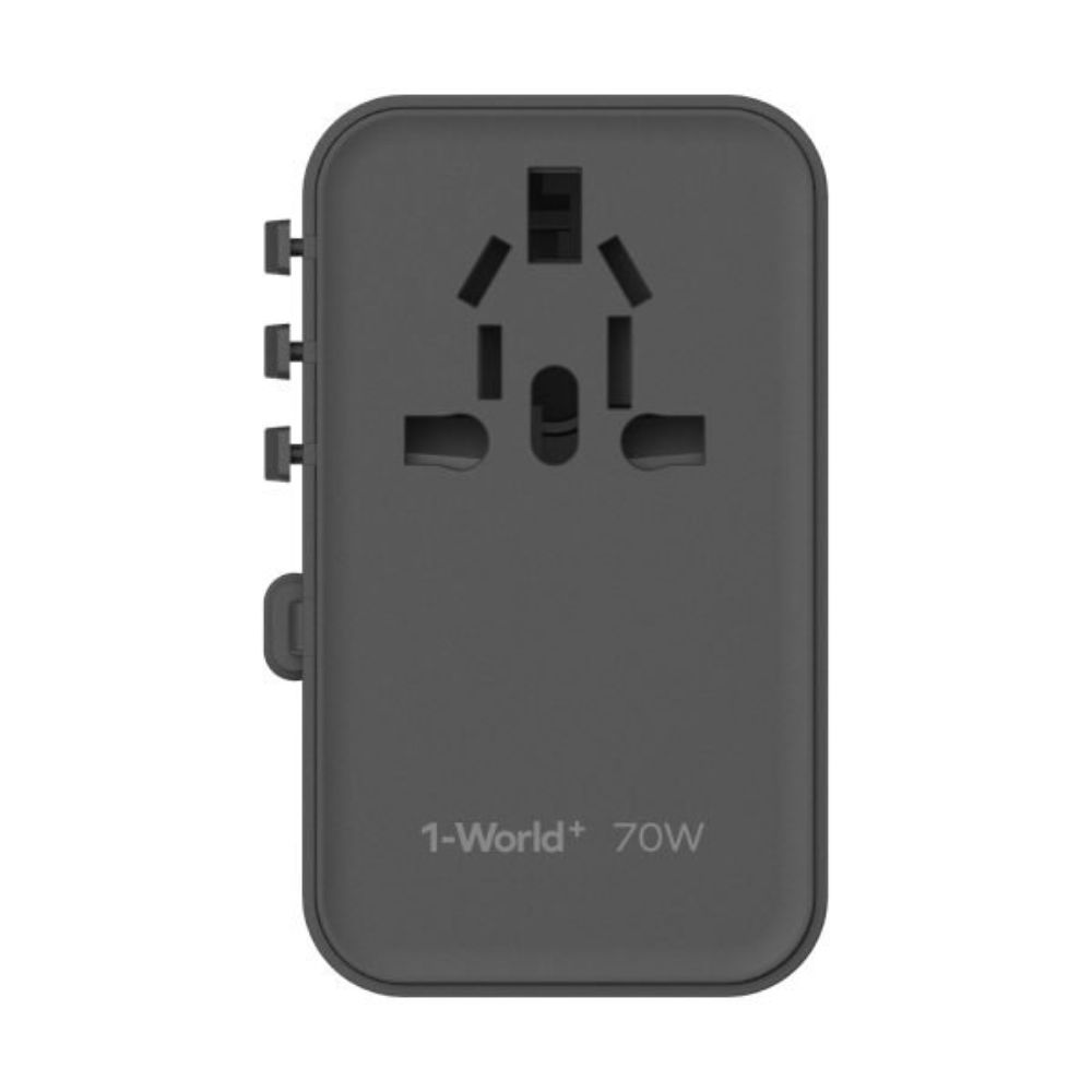 Momax 1-World2 70W 5-Port USB-C AC Travel Adaptor (Black)