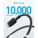 Anker 322 USB-A to USB-C Cable Braided (0.9m/3ft) (White)