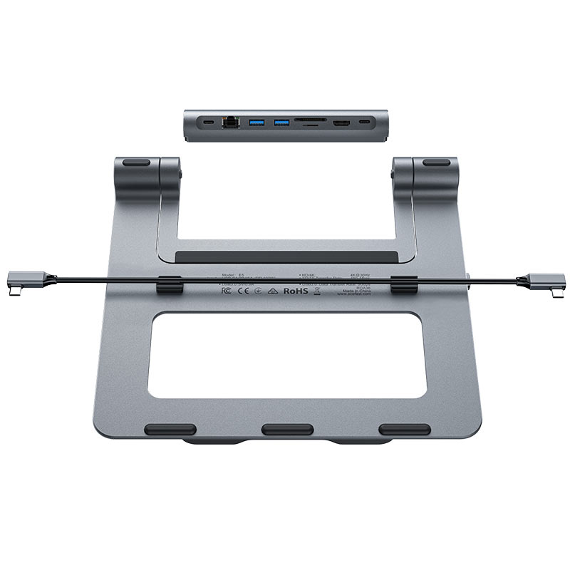 ACEFAST  PLUS USB-C multifunctional stand HUB for laptop (GRAY)