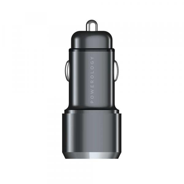 Powerology Ultra-Quick 36W Type-C Car Charger Dual Output