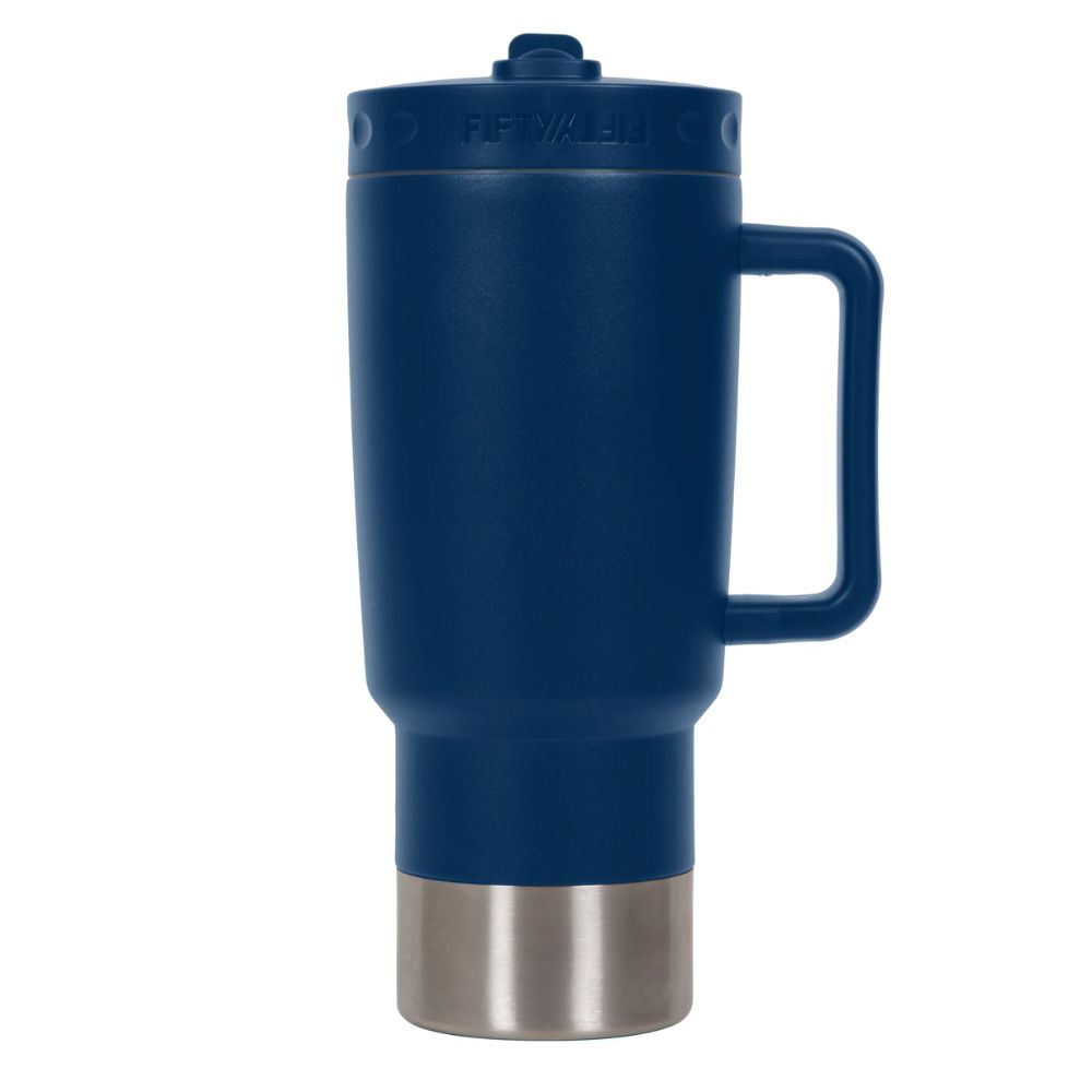 Fifty Fifty Insulated Mug 900ML (Navy Blue)