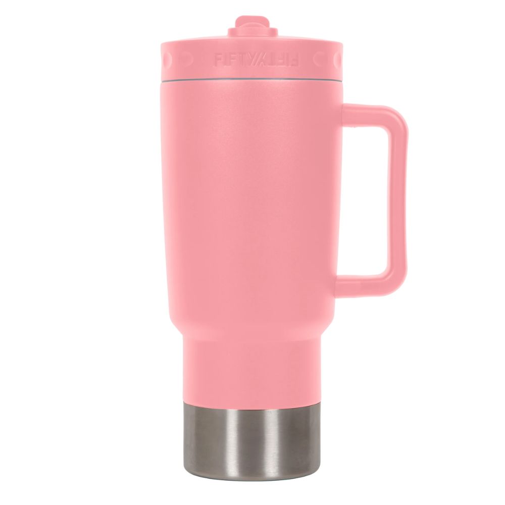 Fifty Fifty Insulated Mug 900ML (Rose Pink)