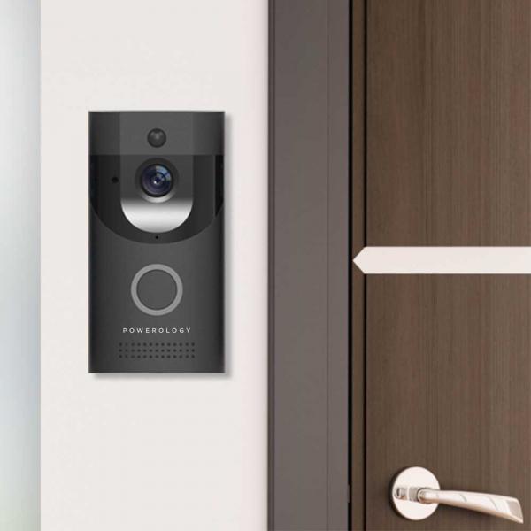 Powerology Smart Video Doorbell (Black)