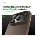 Elago Magnetic Leather Case for iPhone 17 Pro (Taupe)