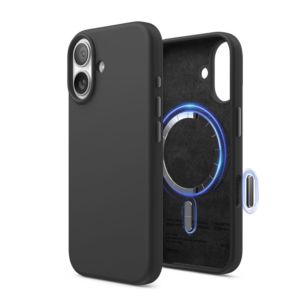 Elago Magnetic Silicone Case for iPhone 17 (Black)