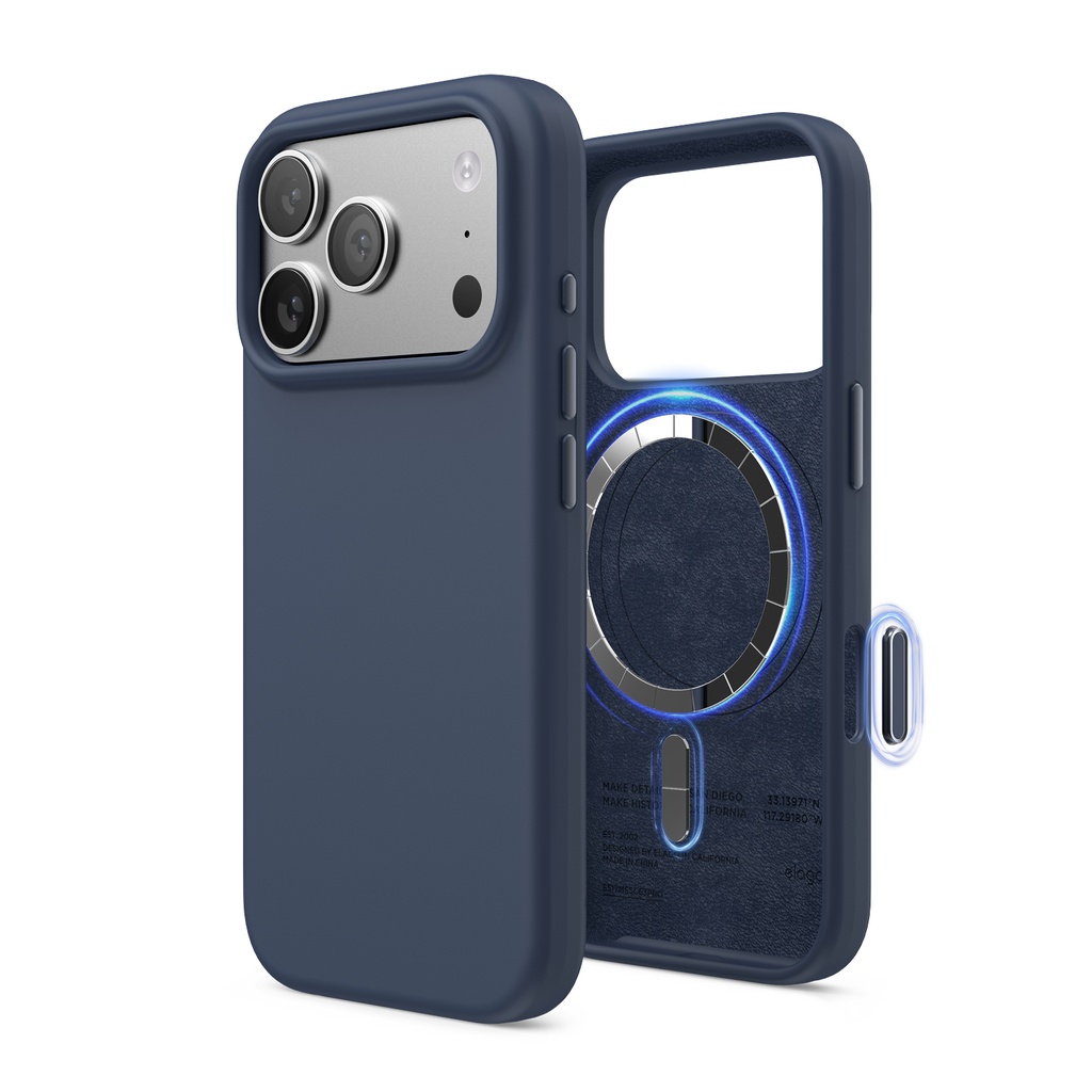 Elago Magnetic Silicone Case for iPhone 17 Pro (Jean Indigo)