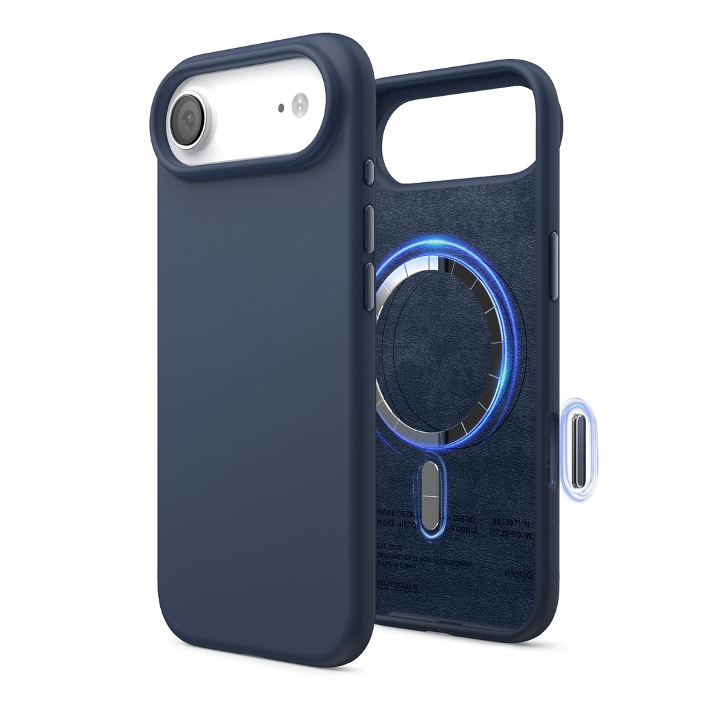 Elago Magnetic Silicone Case for iPhone 17 Air (Jean Indigo)