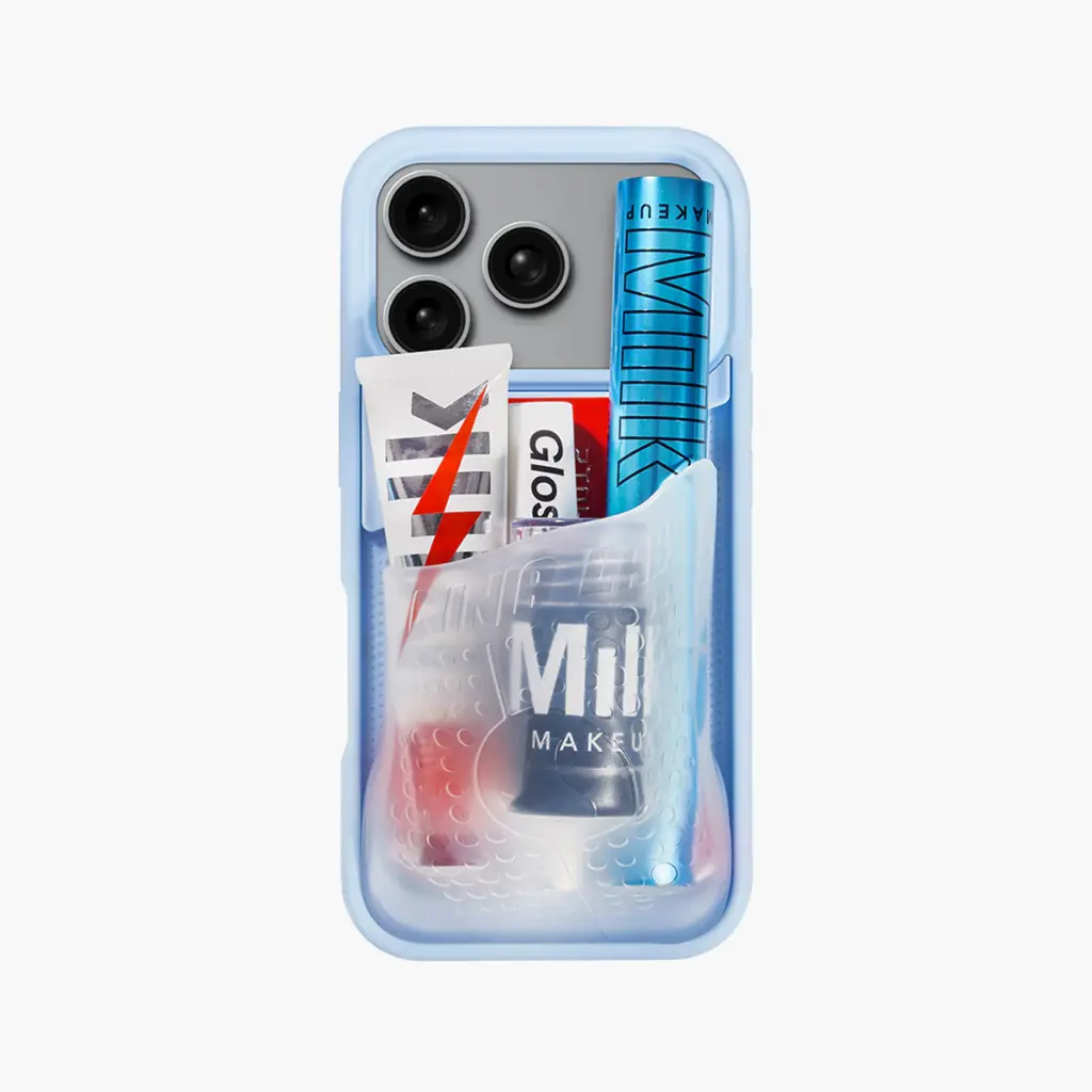 Ninja Labs Flex Pouch for iPhone 17 Pro Max Case (Baby Blue/Clear)