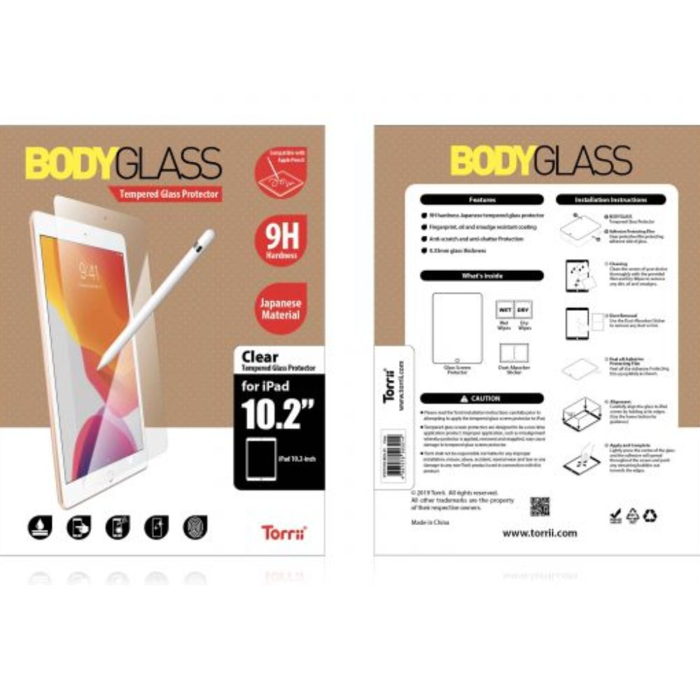 Torrii Bodyglass Screen Protector For iPad 10.2 - 2019 (Clear)