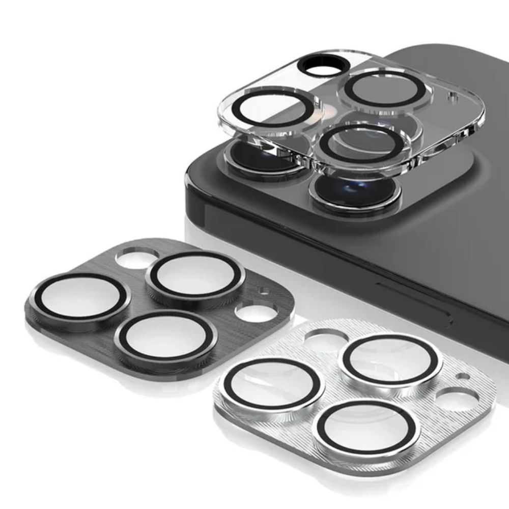 Araree C-Sub Core MB Camera Lense Protector With Metal Base For IPhone 15 Pro / 15 Pro Max (Silver)