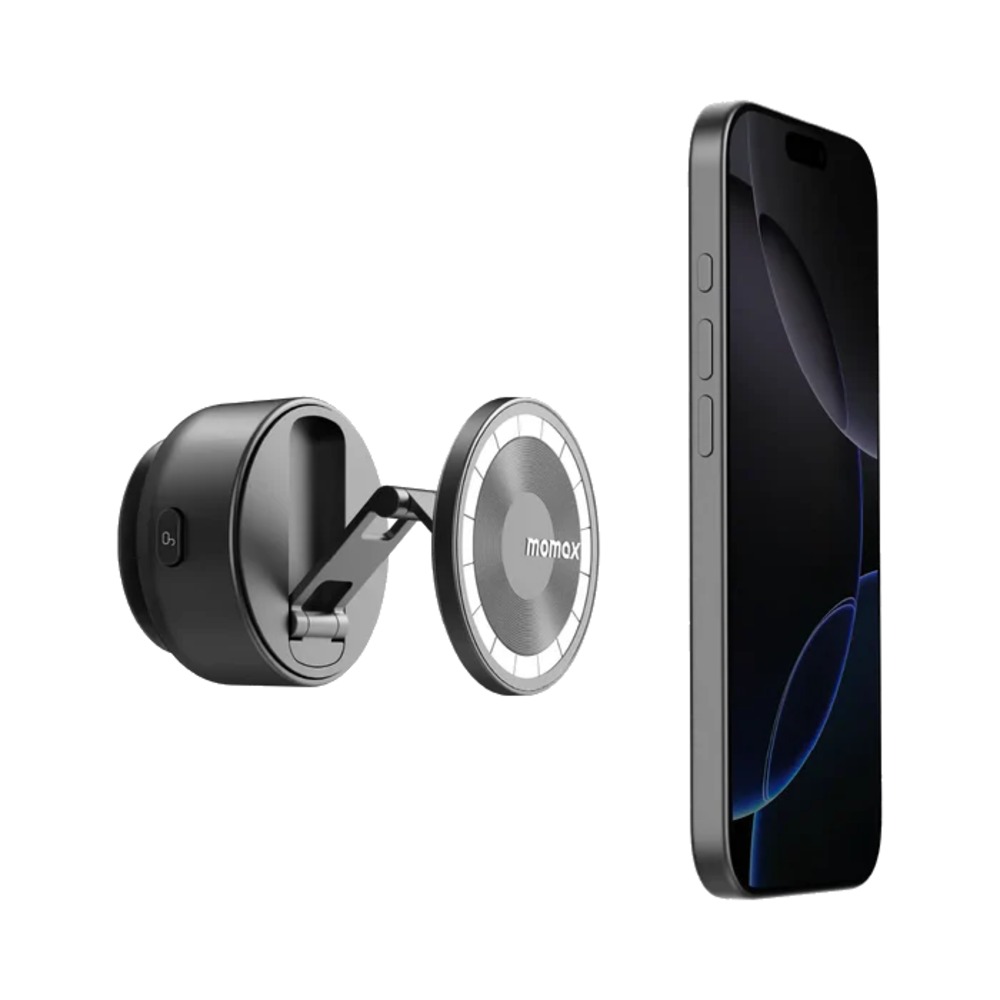 Momax 1-SNAP GO Auto Suction Magnetic Phone Stand (Black)