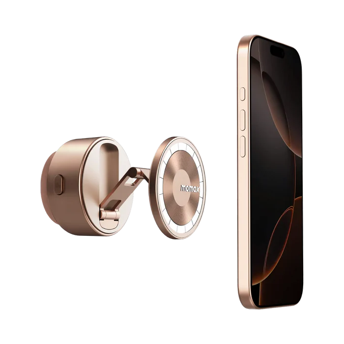 Momax 1-SNAP GO Auto Suction Magnetic Phone Stand (Desert Titanium)
